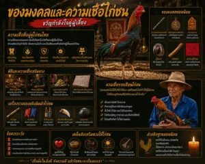 ของมงคลและความเชื่อไก่ชน: ขวัญกำลังใจคู่ผู้เลี้ยง