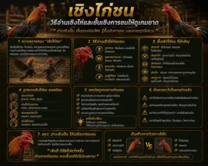 เชิงไก่ชน: วิธีอ่านเชิงไก่และชั้นเชิงการตีให้ดูเกมขาด